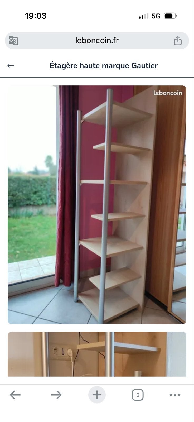 Open kast met planken - Gautier design, Huis en Inrichting, Ophalen, Met plank(en), Minder dan 50 cm, Gebruikt
