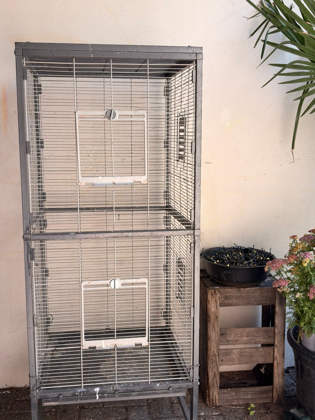 Papegaaien kooi 153cm, Dieren en Toebehoren, Vogels | Hokken en Kooien, Ophalen, Gebruikt, Metaal, Vogelkooi