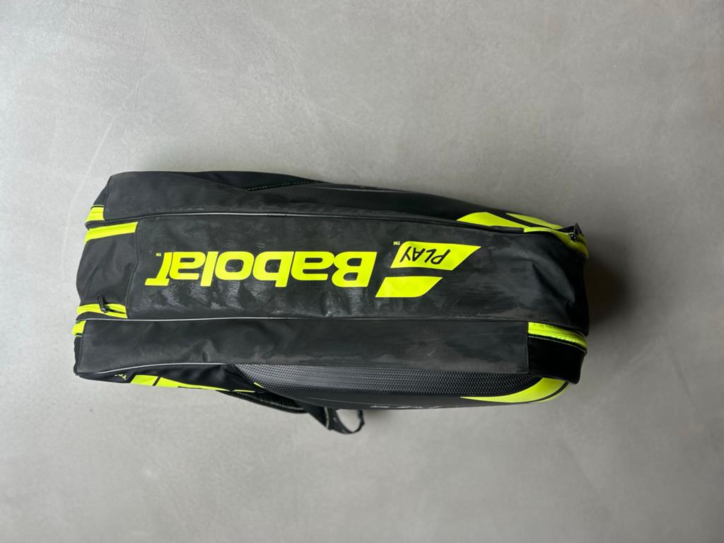 Babolat Play Tennistas Zwart/ Geel, Sport en Fitness, Tennis, Gebruikt, L00, Ophalen of Verzenden, Tas