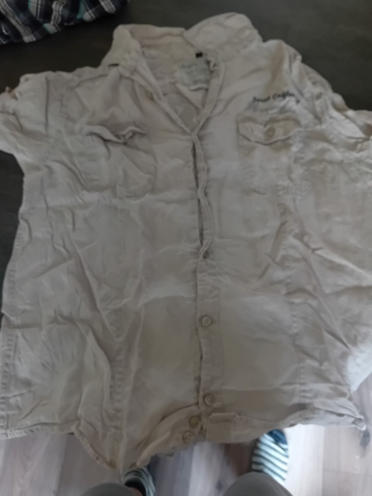 Angelo Litrico 100% Linnen Slim Fit overhemd, Kleding | Heren, Angelo Litrico, Beige, Ophalen of Verzenden, Overige halswijdtes