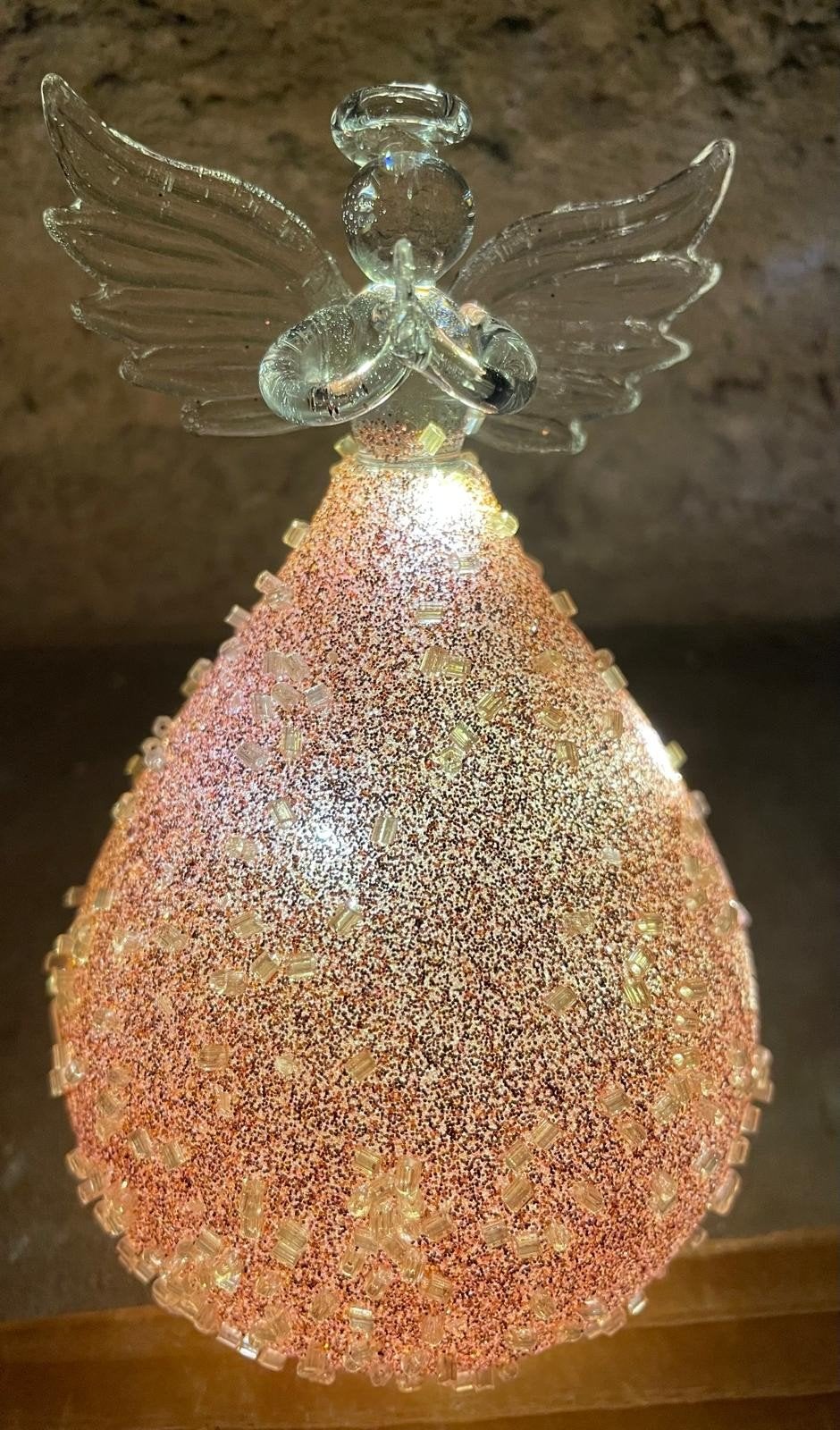 Betoverende Woondecoratie Engel met Glitter en Licht, Huis en Inrichting, Meerkleurig, Overige stijlen, Ophalen of Verzenden, Zo goed als nieuw