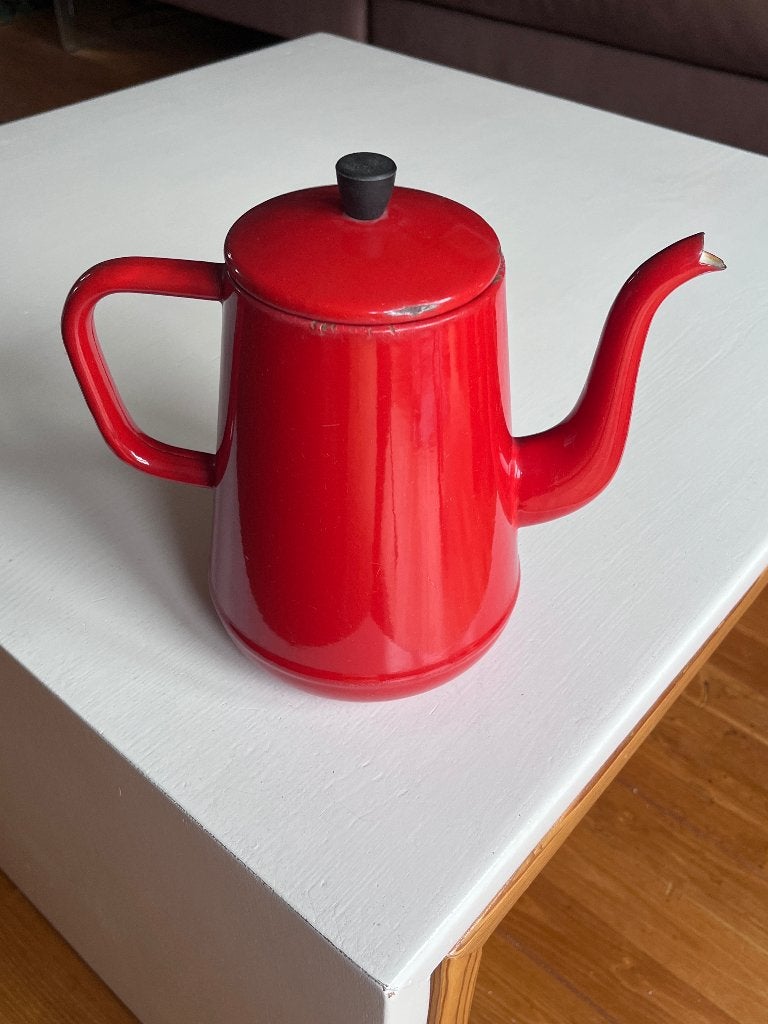Emaille koffieschenkkan, Ophalen of Verzenden, Gebruikt, Metaal