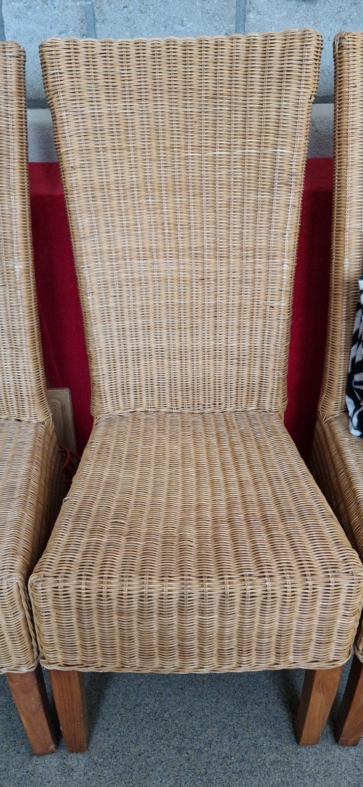 Set van 4 rotan stoelen - gebruikt, Ophalen, Gebruikt, Bruin, Landelijk, Bohemian