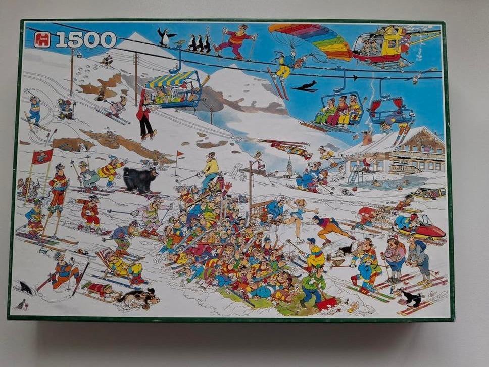 Jan van Haasteren "Wintersport -Break a Leg' - 1500 stukjes, Ophalen, 500 t/m 1500 stukjes, Zo goed als nieuw