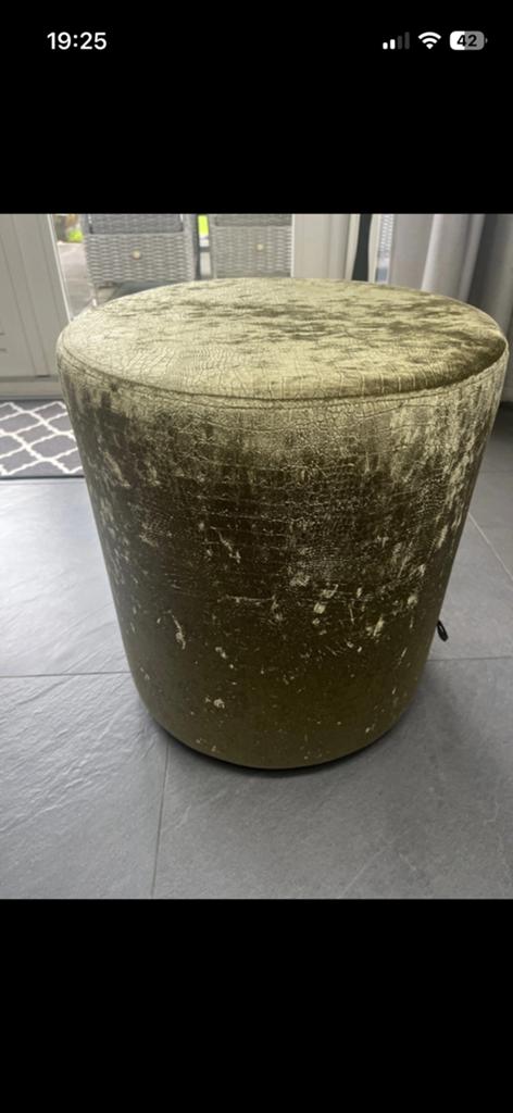 Claudi poef, Huis en Inrichting, Ophalen of Verzenden, Zo goed als nieuw, Rond, Minder dan 50 cm