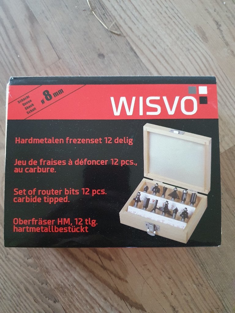 Frezenset 12-delig, Doe-het-zelf en Verbouw, Gereedschap | Freesmachines, Ophalen, Zo goed als nieuw, Benzine, Overige soorten