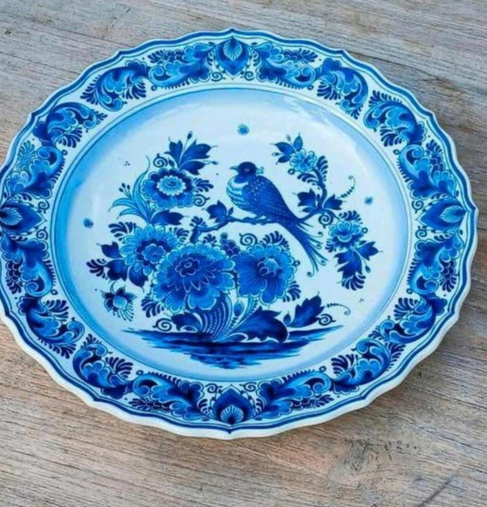 Vintage Delfts Blauw Wandbord - Zenith Gouda 1837, Antiek en Kunst, Ophalen of Verzenden