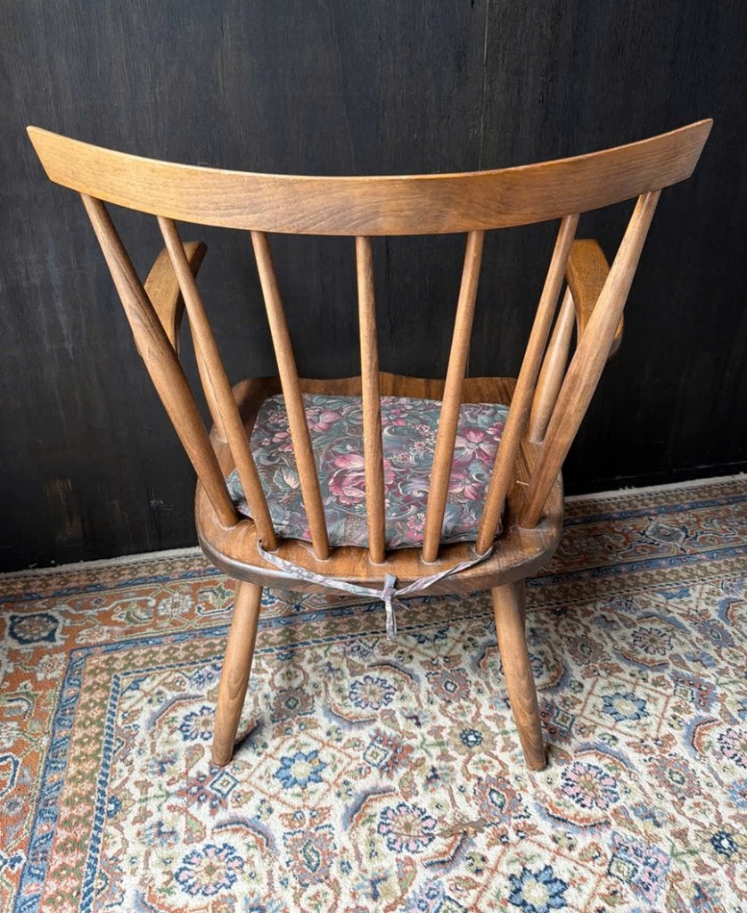 Vintage houten Windsor stoel met armleuningen, Ophalen