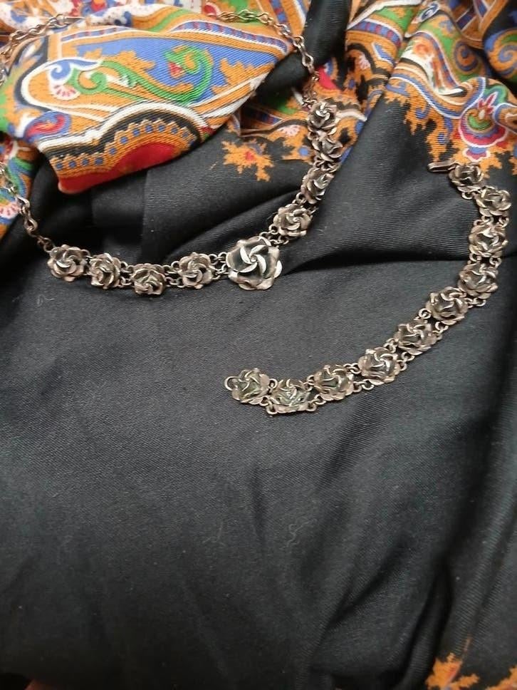 Zilveren ketting en armband, Ophalen of Verzenden, Zilver