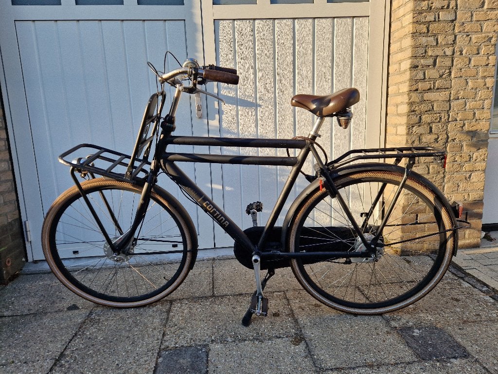 Cortina U4 herenfiets zwart, frame 58 cm., Fietsen en Brommers, Fietsen | Heren | Herenfietsen, Gebruikt, Versnellingen, 57 tot 61 cm