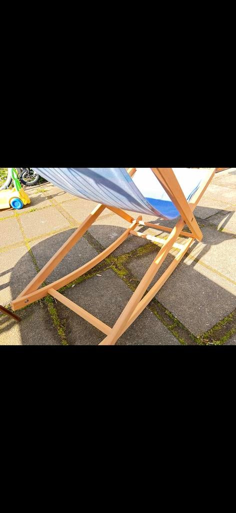 Weltevree Deckchair - Houten strandstoel, Ophalen, Gebruikt, Hout, Inklapbaar