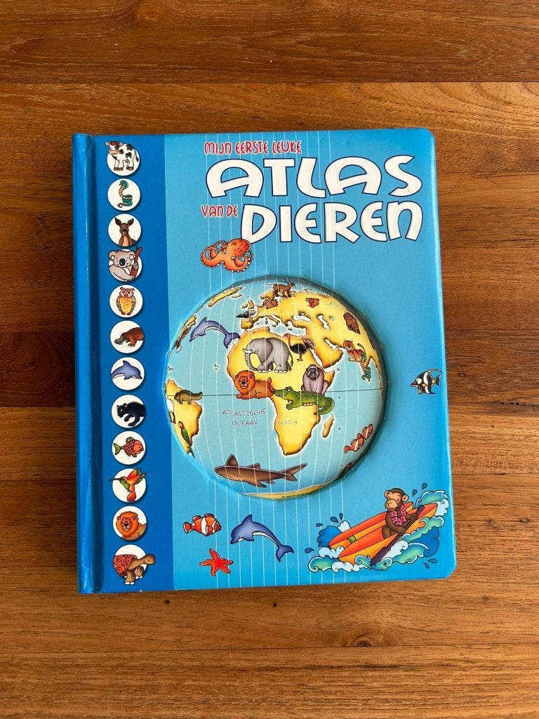 Mijn eerste leuke Atlas van de Dieren - rondje om de aarden, Ophalen of Verzenden, Gelezen, Atlas van de Dieren, Non-fictie