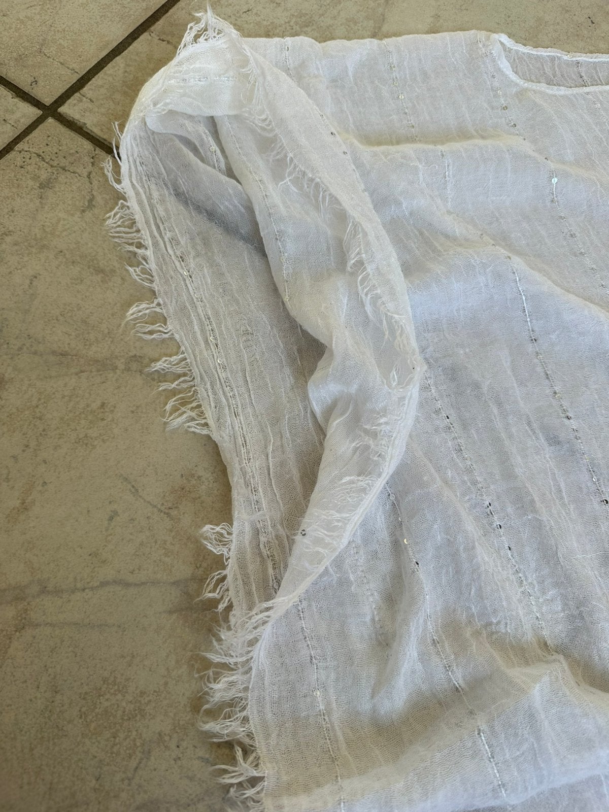 Kimono strandjurk tuniek one size wit viscose met paletten, Kleding | Dames, Ophalen of Verzenden, Nieuw, Wit, Overige typen