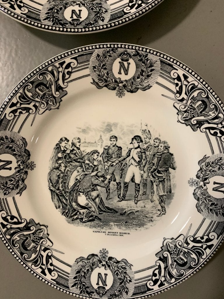 Te koop 4 zeldzame borden met afbeeldingen van Napoleon, Ophalen of Verzenden