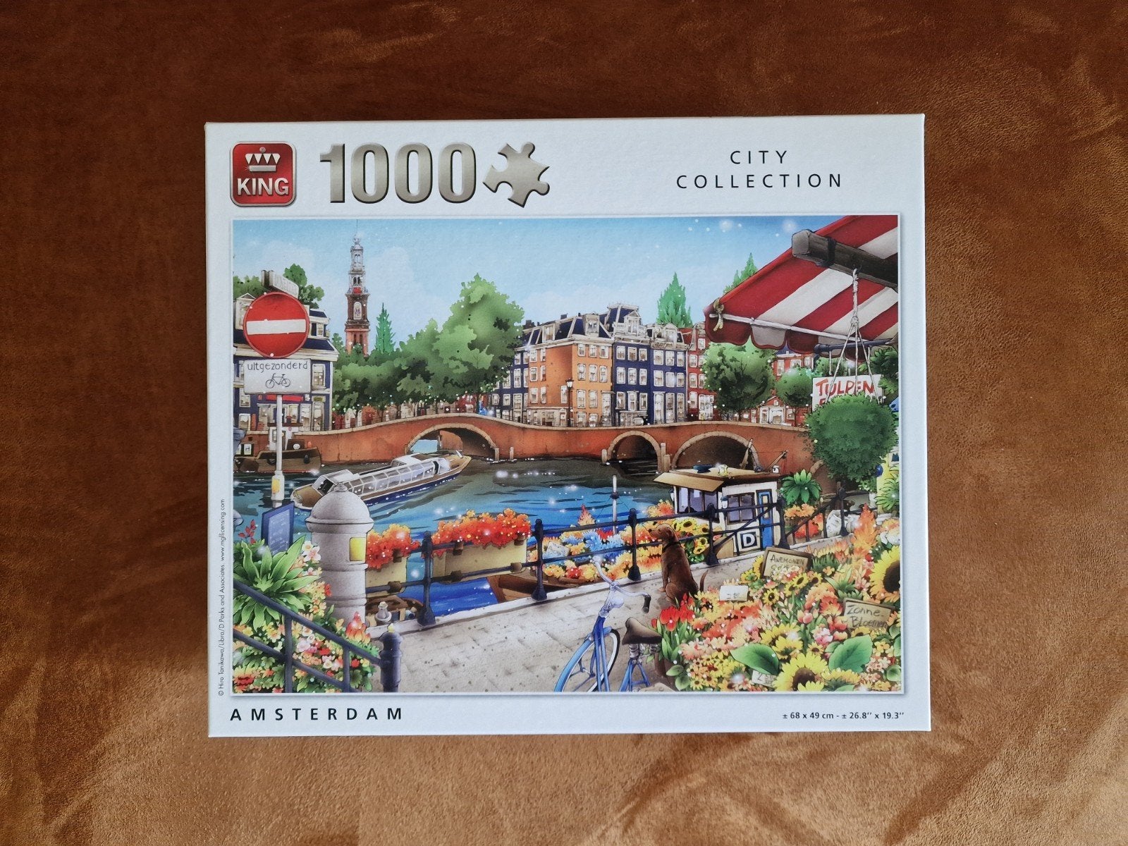 King Legpuzzel Amsterdam City Collection 1000 stukjes, Ophalen of Verzenden, 500 t/m 1500 stukjes, Zo goed als nieuw, Legpuzzel