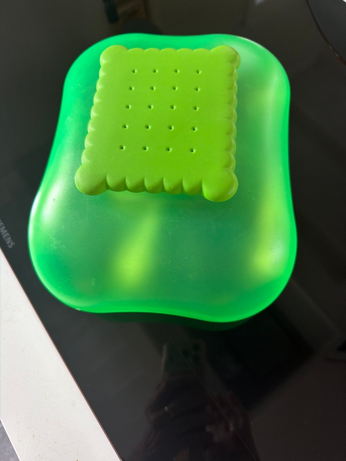 Alessi Koektrommel Groen - Design voor uw keuken, Huis en Inrichting, Kunststof, Ophalen of Verzenden, Zo goed als nieuw, Alessi