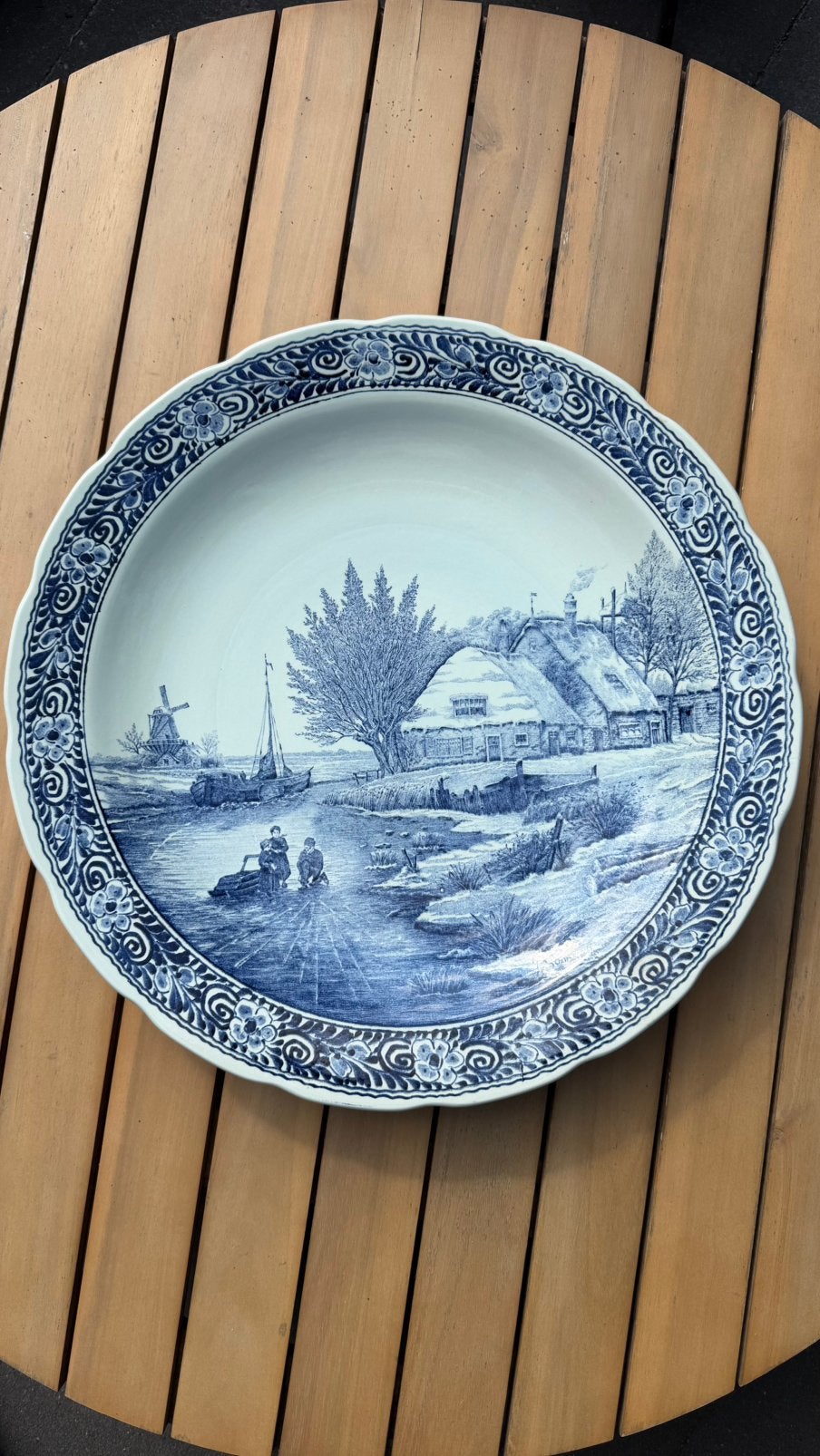 Delfts keramiek wandbord - vintage, Ophalen