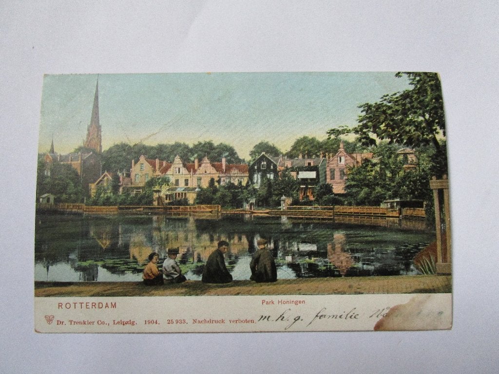 Ansichtkaart Rotterdam - Park Honingen 1904 uitg Trenkler, Verzenden, Voor 1920, Gelopen, Zuid-Holland