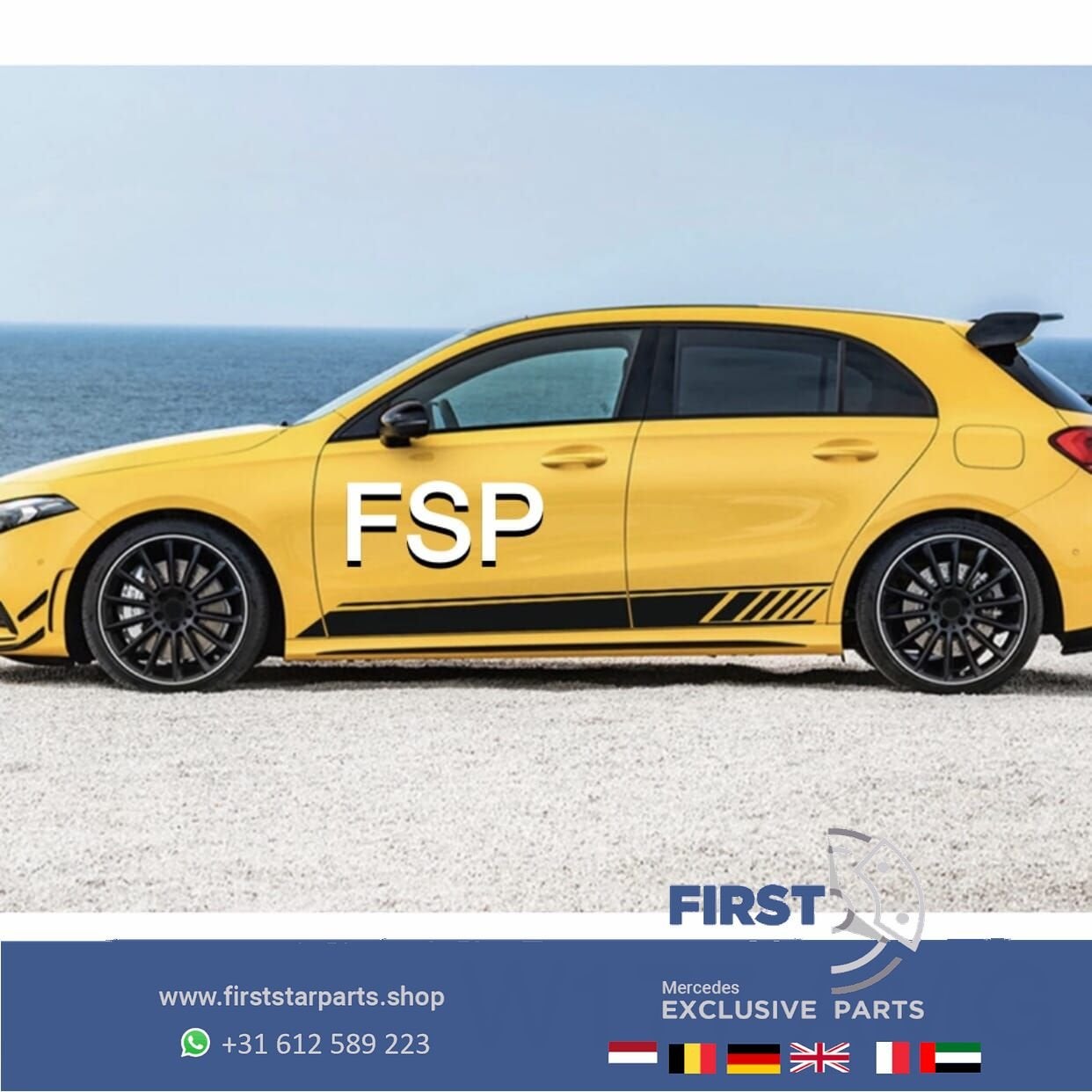 W177 A35 A45 AMG STICKER SET Mercedes A Klasse STRIPING 2018, Auto diversen, Tuning en Styling, Ophalen of Verzenden, -, -, -
