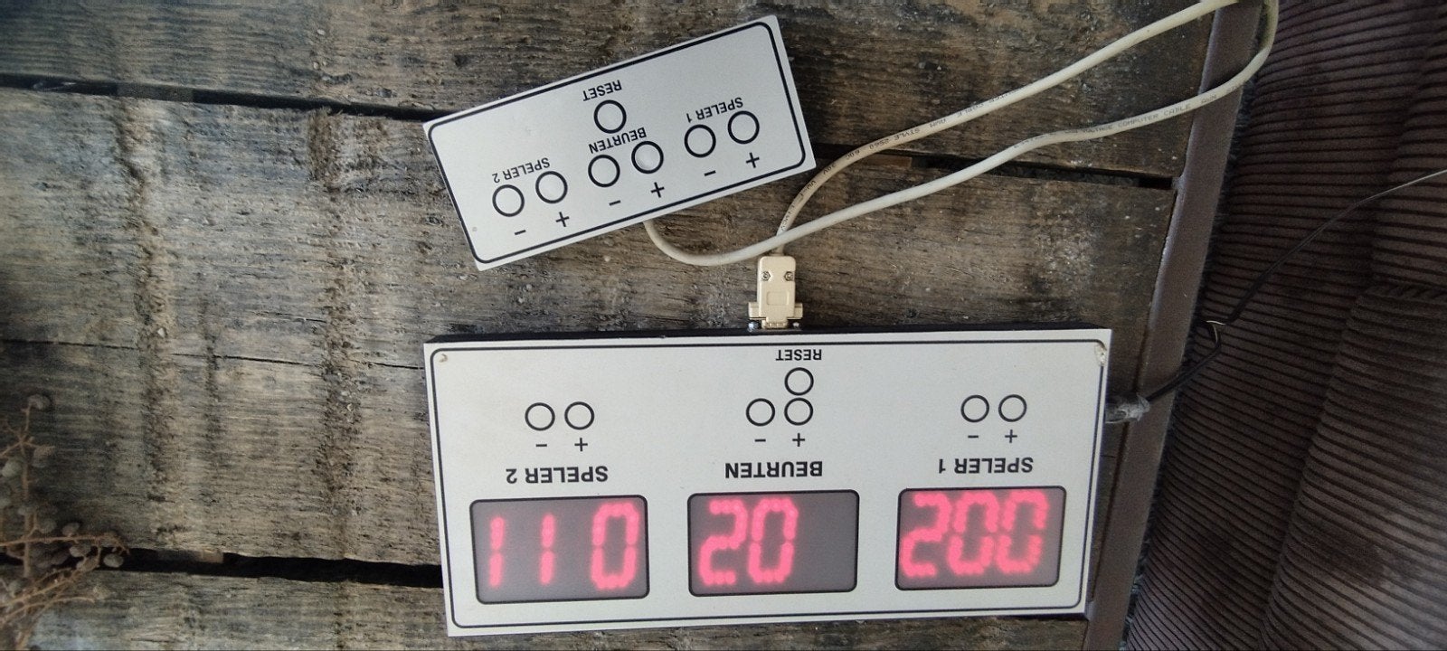 Vintage Elektronische Scorebord met Afstandsbediening, Ophalen of Verzenden, Gebruikt