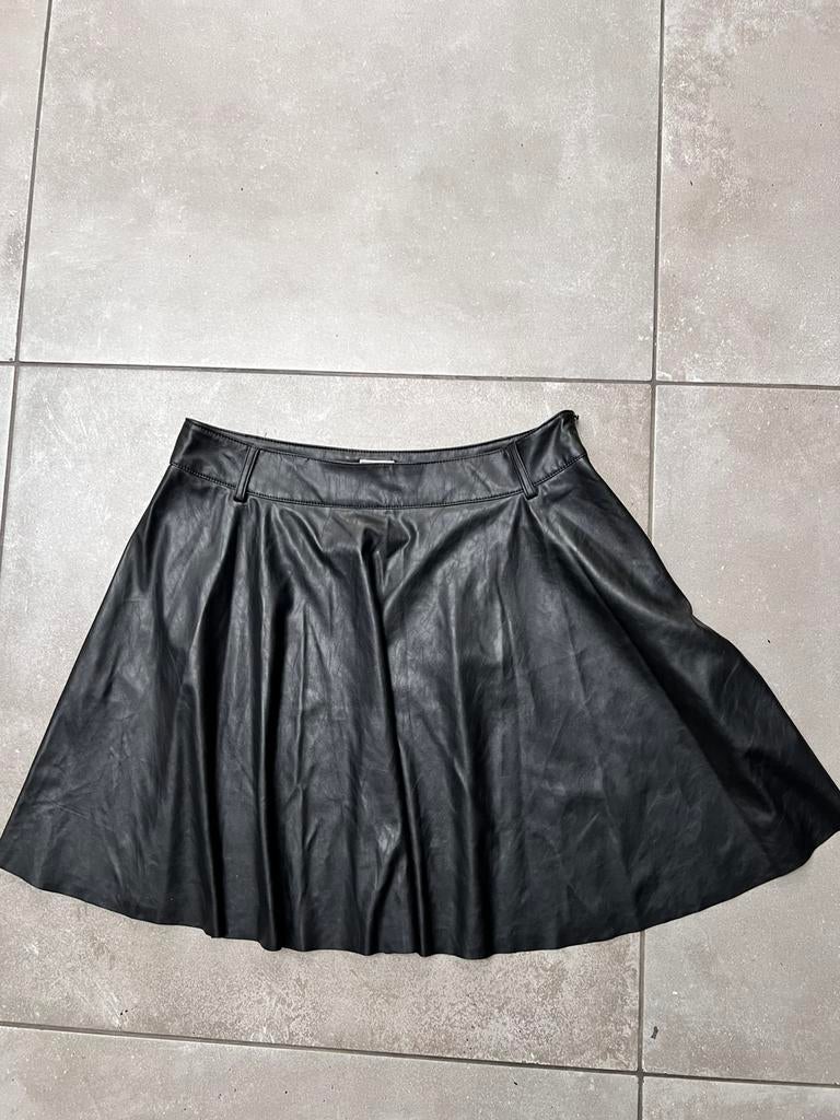 PIMKIE ZWARTE VEGAN LEER LEREN ROK A LIJN ROKE MAAT 40 M, Kleding | Dames, Rokken, Maat 38/40 (M), Zwart, Ophalen of Verzenden
