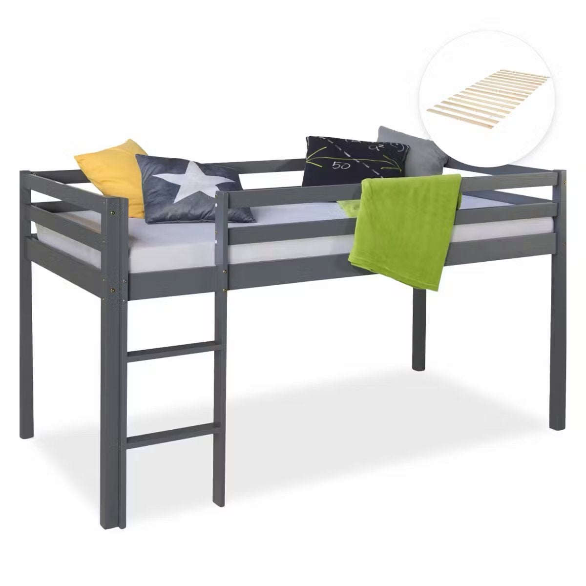 Hoogslaper home24 buitenkans! Morgen nog op te halen!, Kinderen en Baby's, Kinderkamer | Stapelbedden en Hoogslapers, Ophalen