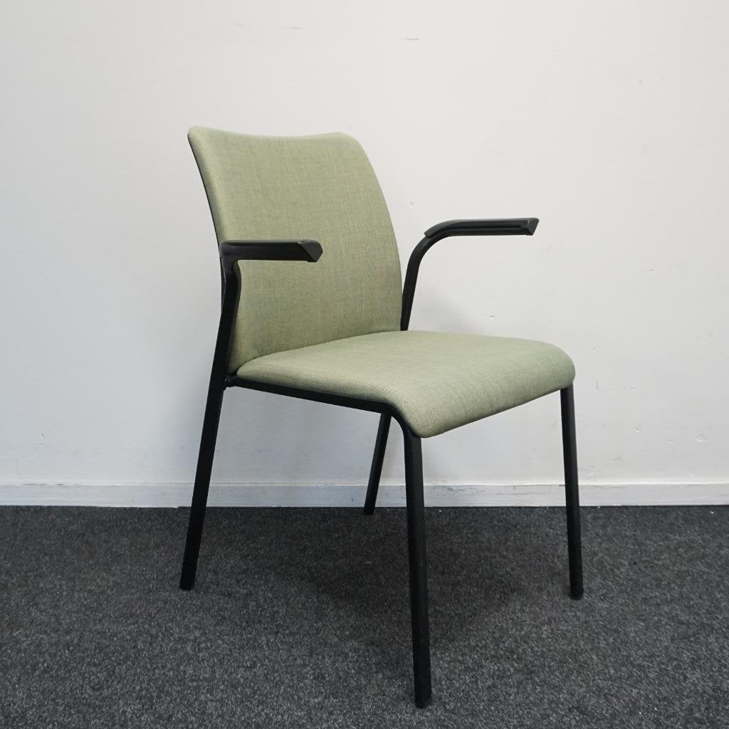 Steelcase Eastside Vergaderstoelen | Stoelen | Groen / Zwart, Huis en Inrichting, Stoelen, Gebruikt, -, Zwart, -