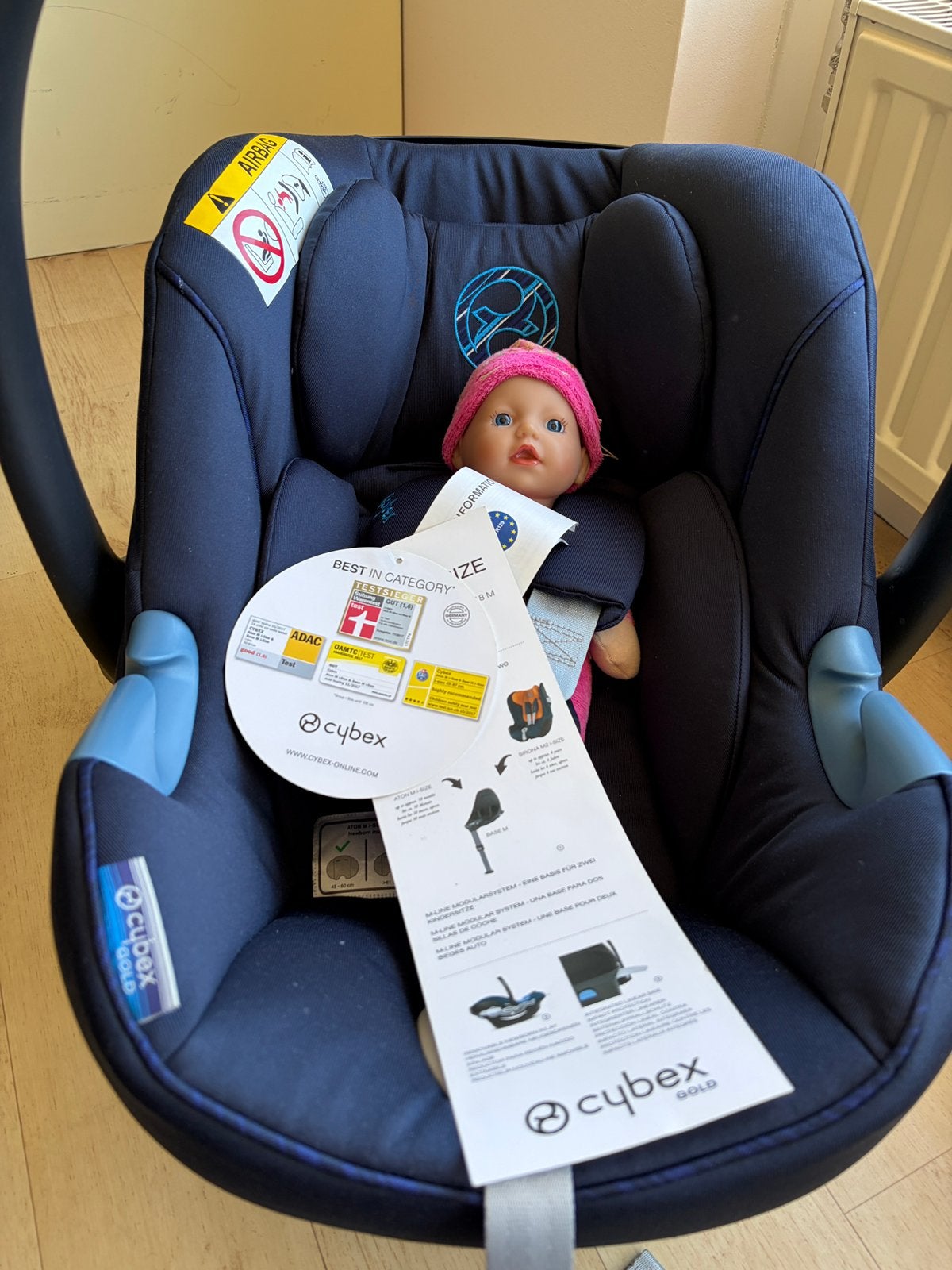 Cybex Aton m i size - autostoeltje, Zijbescherming, Zo goed als nieuw, Isofix, 0 t/m 13 kg