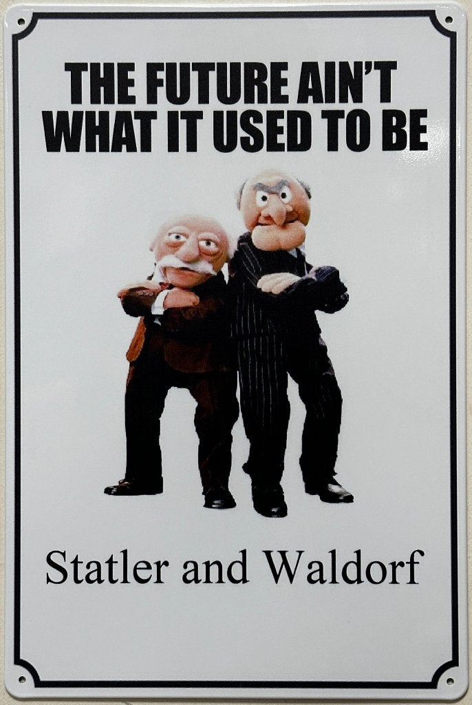 Muppets Statler en Waldorf The Future reclamebord van metaal, Info@deconoord.nl, Deco Noord, Nieuw, Ophalen of Verzenden