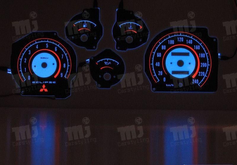 Mitsubishi Eclipse 1G - Indiglo Tellerplaten, Auto diversen, Tuning en Styling, Ophalen of Verzenden, MJ-Carstyling, Info@mj-carstyling.net