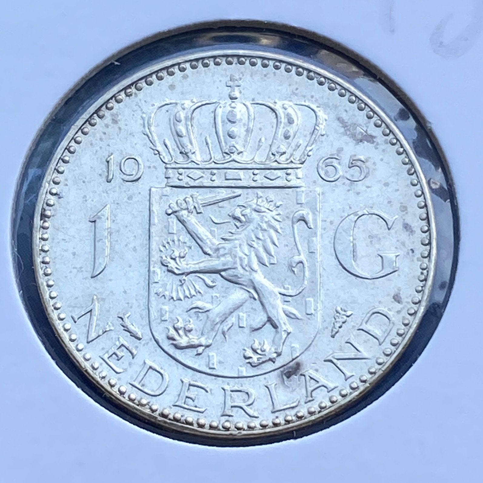 1 Gulden Zilver uit 1965 van Koningin Juliana, 1 gulden, Koningin Juliana, Verzenden, Zilver