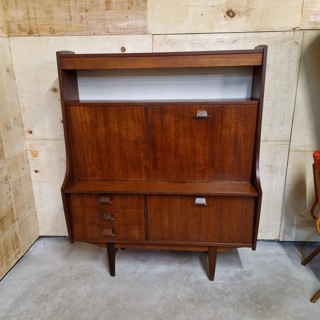 Vintage kast highboard barkast bar minibar, Ophalen of Verzenden, Huis en Inrichting
