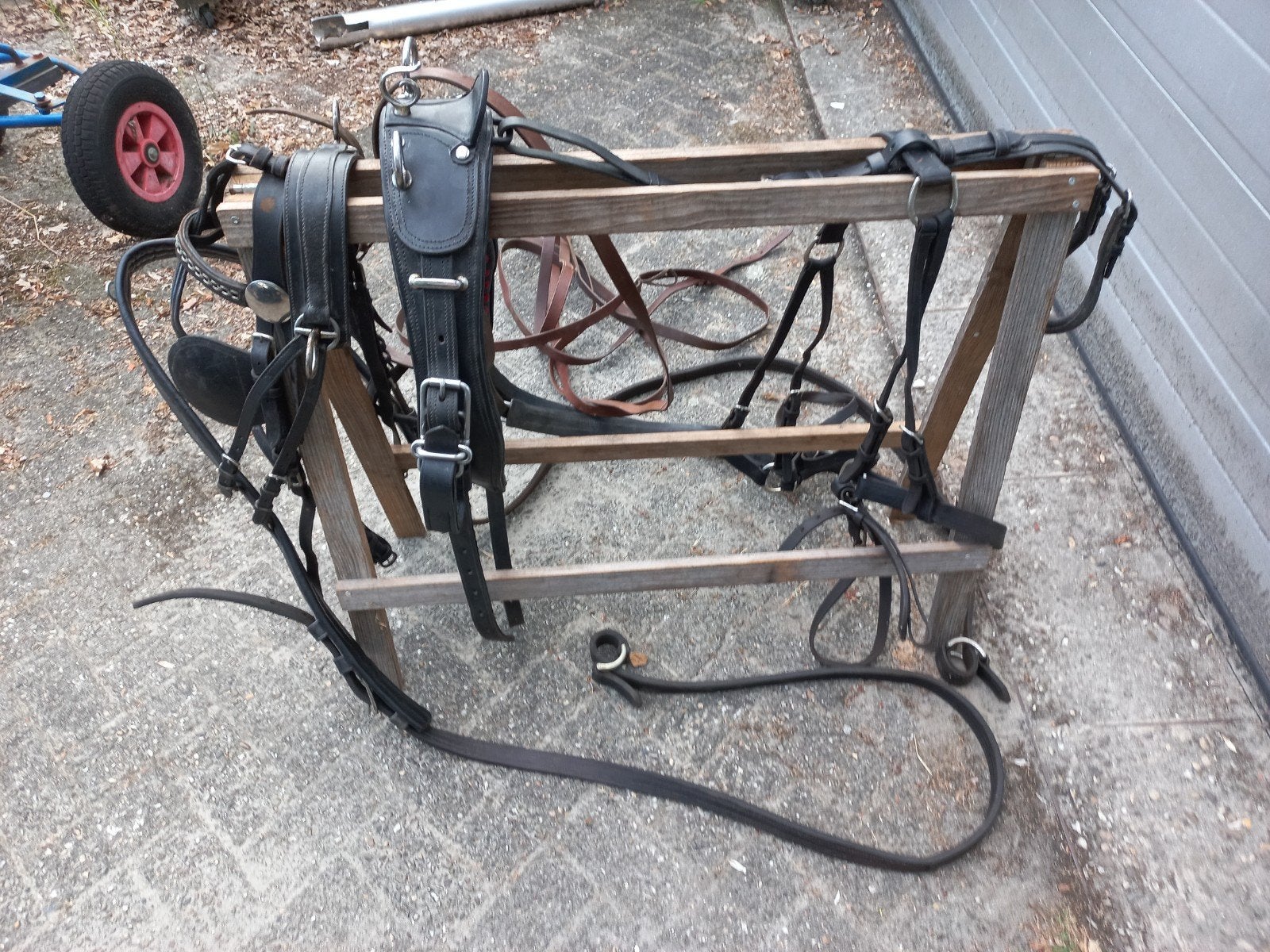 cob maat enkelspan tuig, Dieren en Toebehoren, Paarden en Pony's | Hoofdstellen en Tuigage, Ophalen, Hoofdstel, Cob, Inclusief teugels