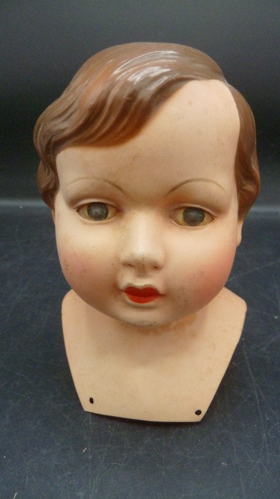 Antiek celluloid poppenhoofd Petit Collin France 1930, Ophalen of Verzenden