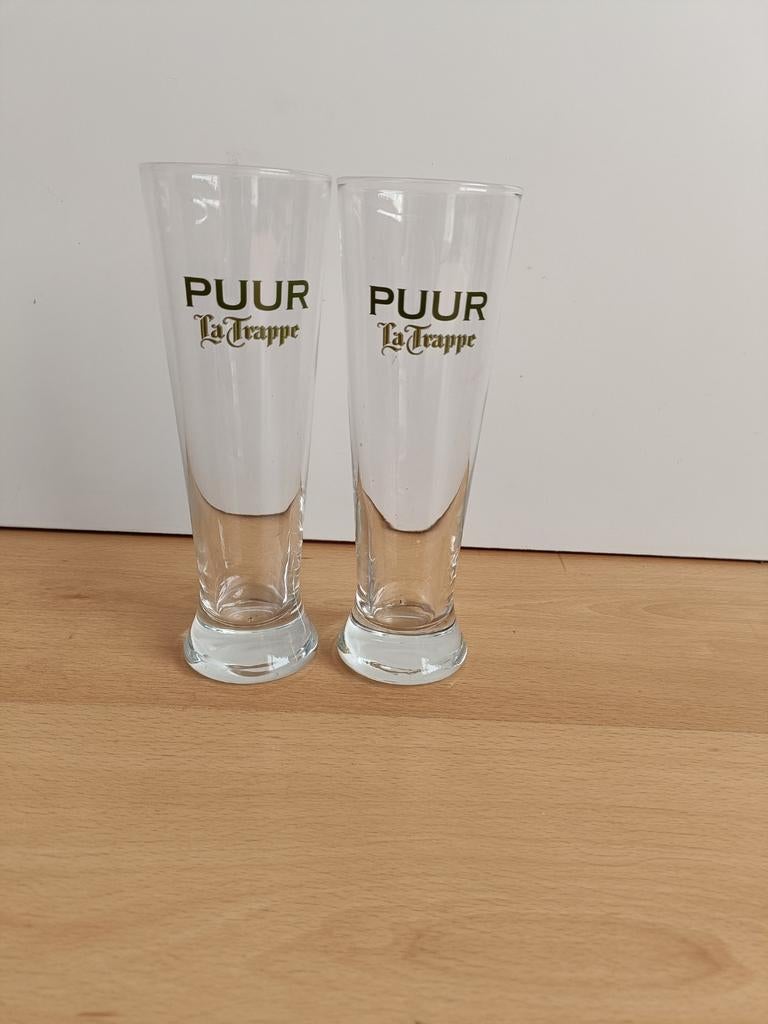 2 La Trappe Trappist puur glazen, Ophalen of Verzenden, Zo goed als nieuw, Glas of Glazen, La Trappe