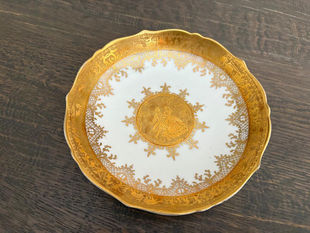 Sierbordje met bladgoud, Antiek en Kunst, Ophalen of Verzenden