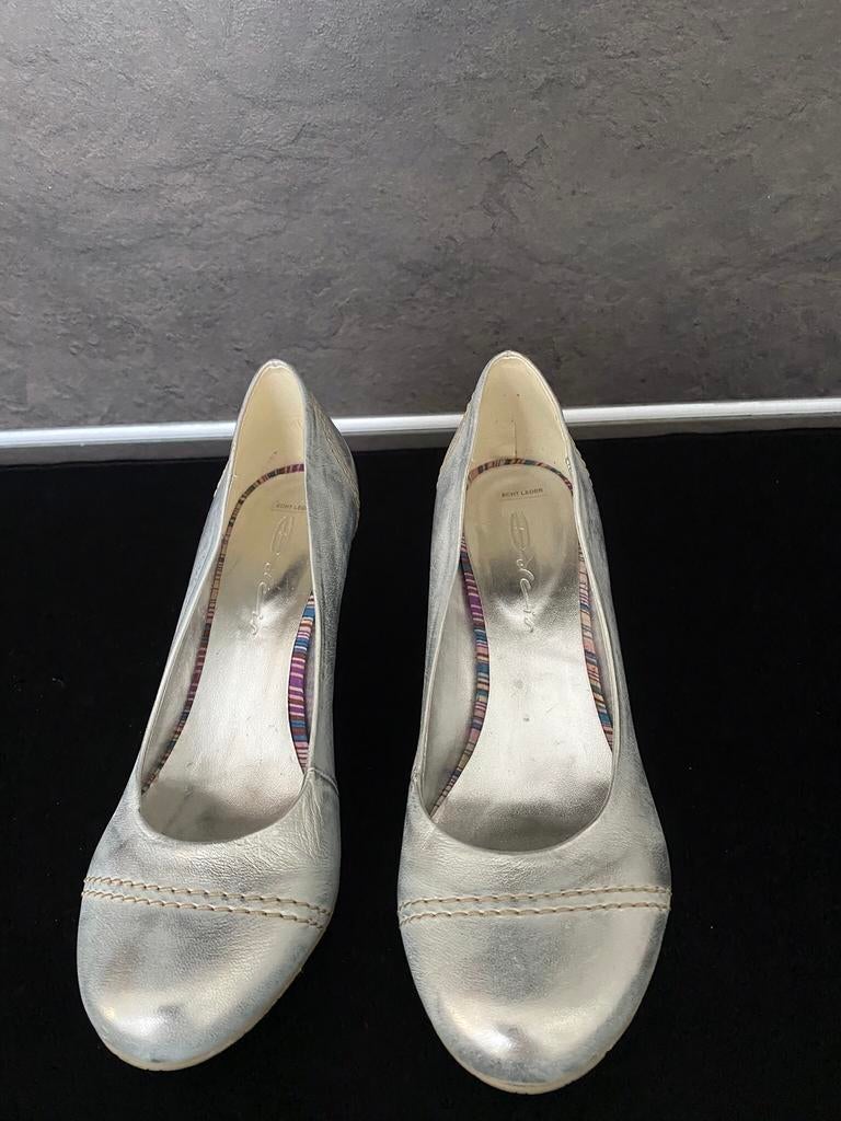 Zilver kleur pumps maat 38, Pumps, Overige kleuren, Ophalen of Verzenden, Zo goed als nieuw