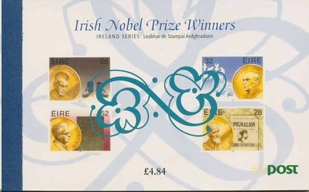 IERLAND 1994 Nobel Prize Winners Postzegelboekje, S.G.:SB-50, Postzegels en Munten, Verzenden, Ierland, Postfris