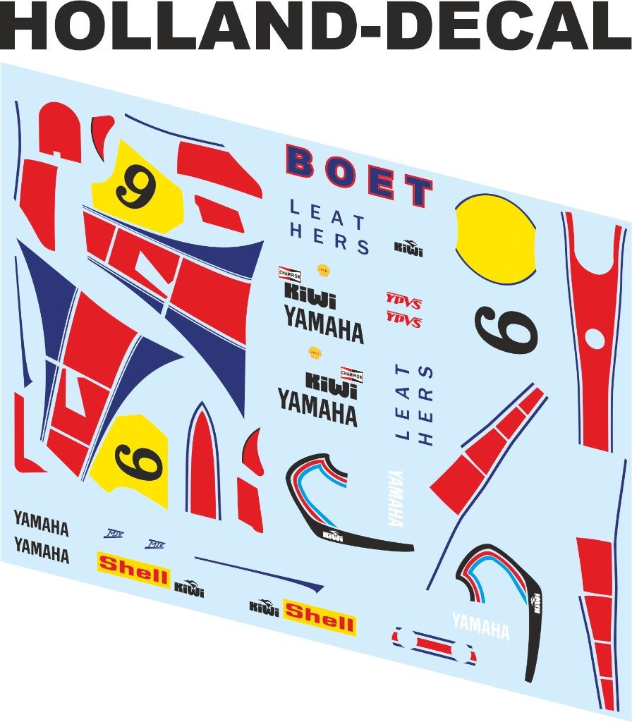 Decals Yamaha YZR500 (OW70) Boet van Dulmen 1/12, Overige merken, Auto, Groter dan 1:32, Nieuw