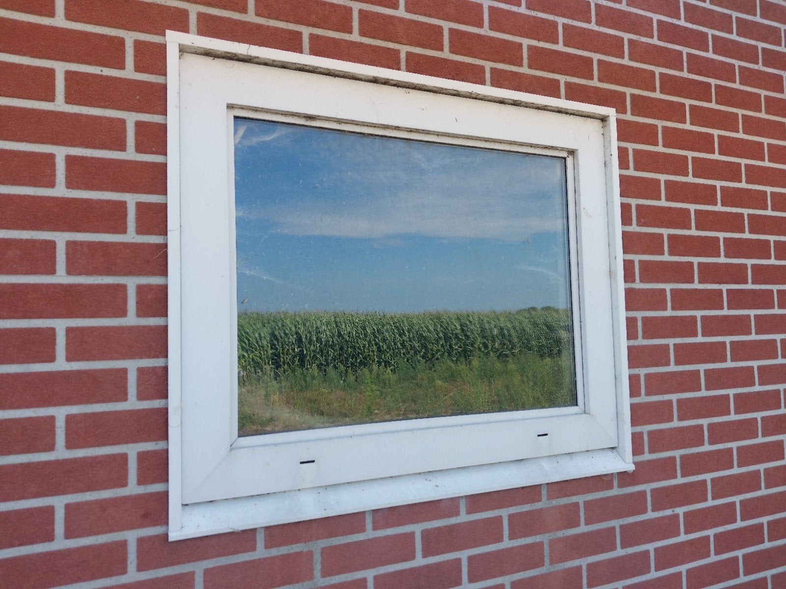 kunststof valraam opdek  96 x 76 cm, Kunststof, Raamkozijn, 75 tot 150 cm, Ophalen