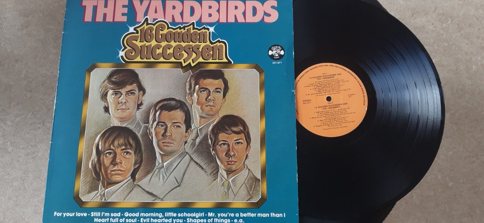 The Yardbirds/ lp 16 Gouden Successen/izgst.zie foto's, Ophalen of Verzenden, Zo goed als nieuw, 12 inch, Poprock