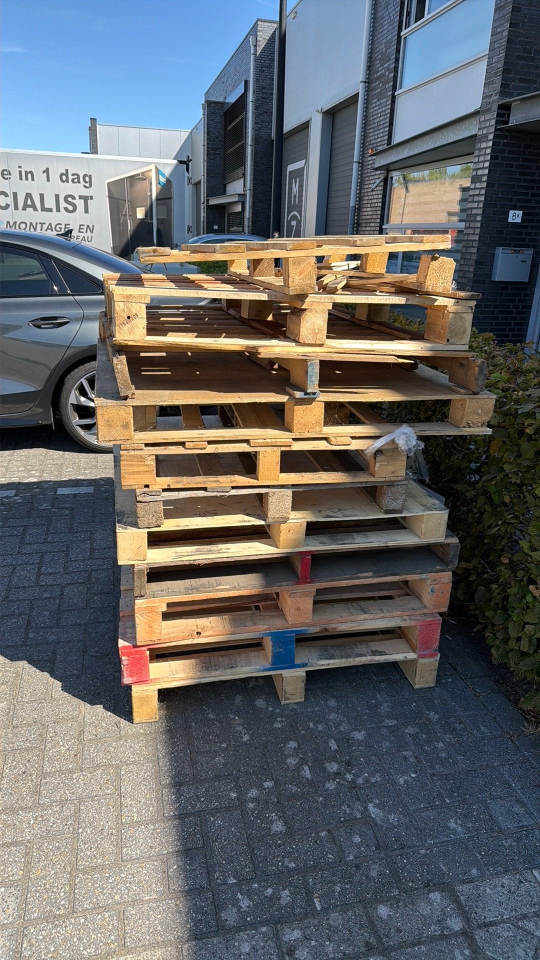 Pallets gratis afhalen, Doe-het-zelf en Verbouw, Hout en Planken, Ophalen, Zo goed als nieuw, Pallet, Minder dan 200 cm