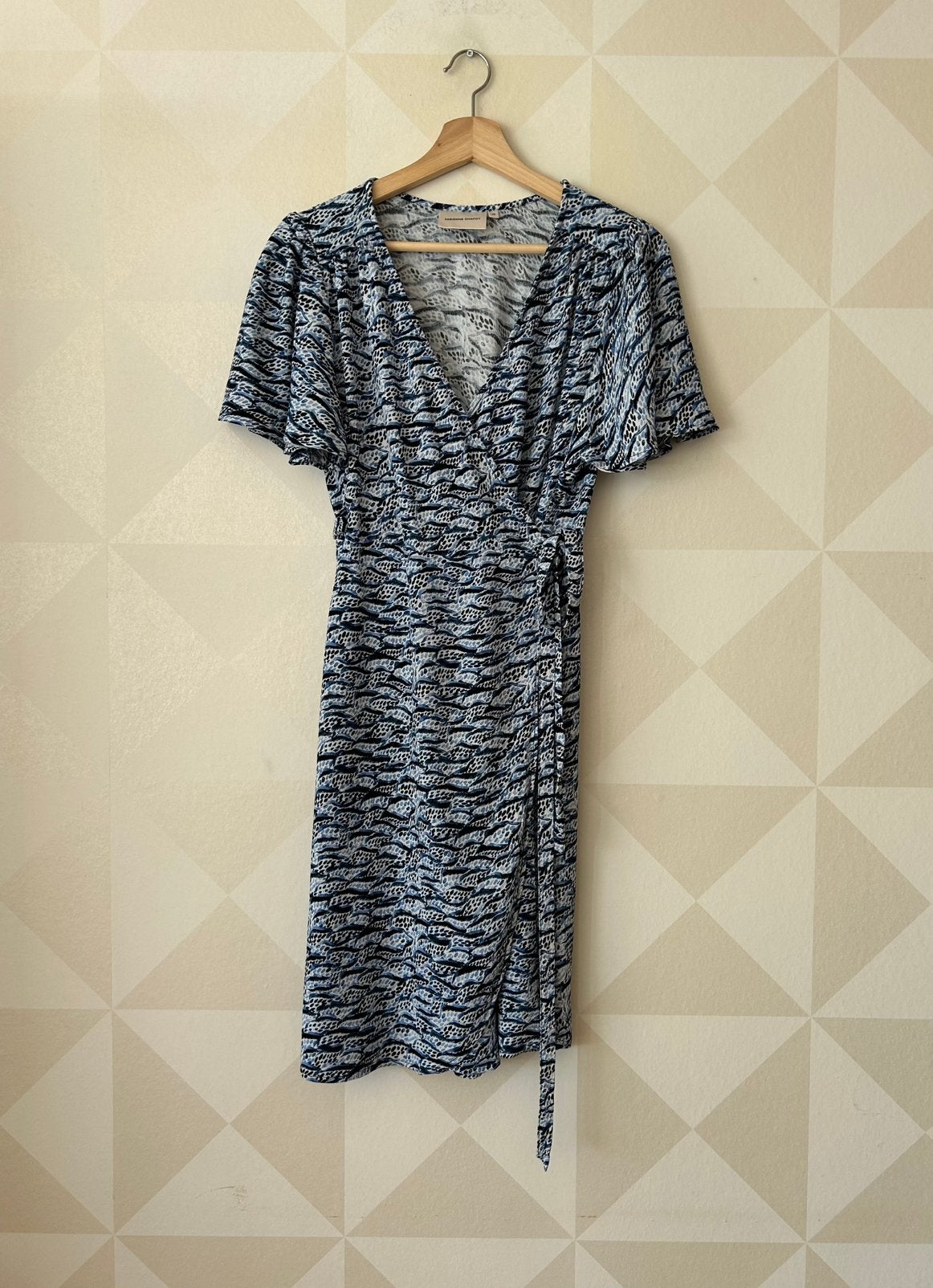 Fabienne Chapot Archana Dress jurk blauw wit S/36 zgan, Kleding | Dames, Jurken, Blauw, Ophalen of Verzenden, Zo goed als nieuw