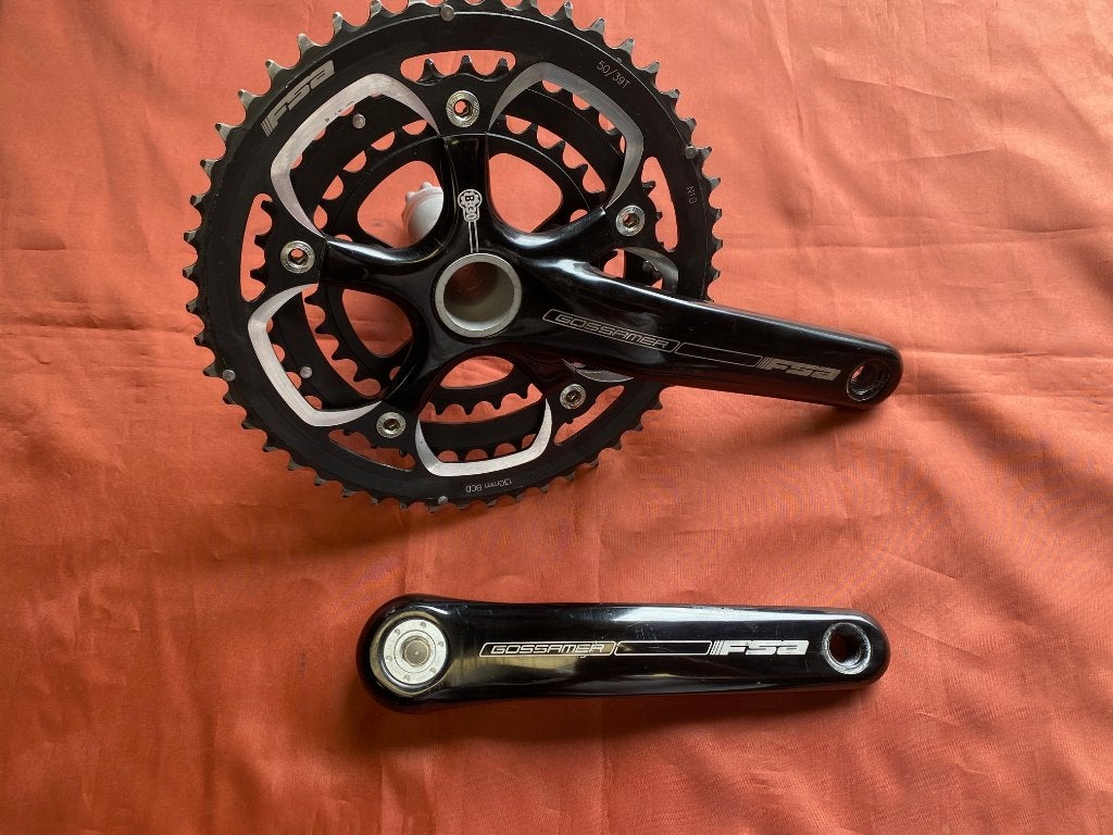 FSA Gossamer Crankstel - 50/39T n 75,-, Fietsen en Brommers, Crankstel of Pedalen, Gebruikt, FSA, Ophalen of Verzenden