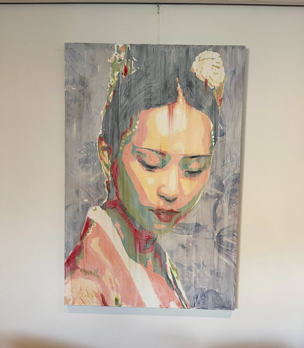 Groot vrouwen portret Aziatisch, Ophalen