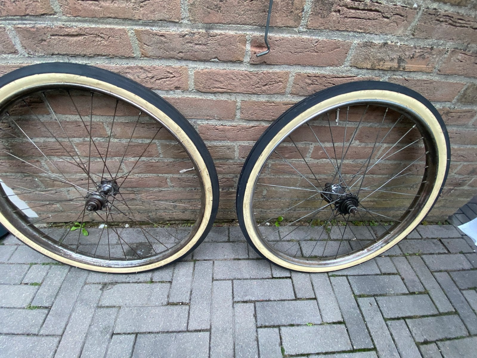 24 inch Solex Zwanenhals/Koffertje Wielen met Beckson Remnaa, Fietsen en Brommers, Brommers | Solex, Ophalen of Verzenden, Gebruikt