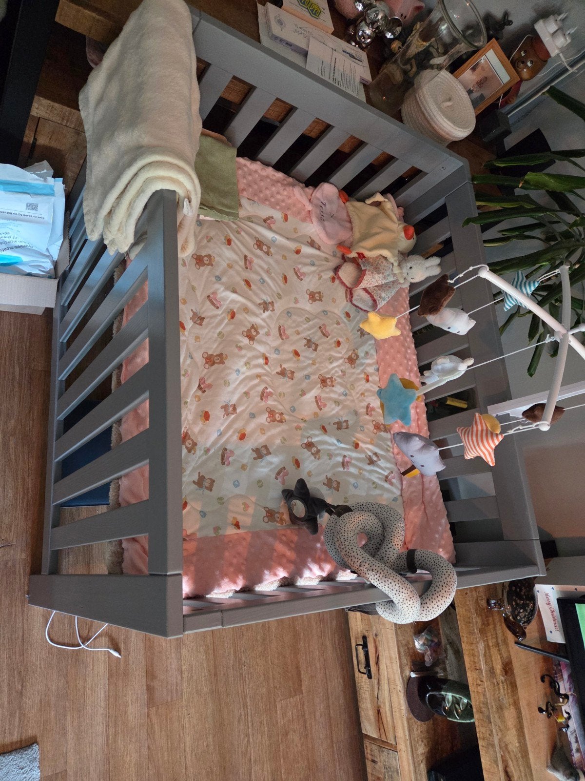 Baby Box - Grijs, inclusief 3 kleden, Kinderen en Baby's, Boxen, Ophalen, Zo goed als nieuw, Vierkant, Boxkleed