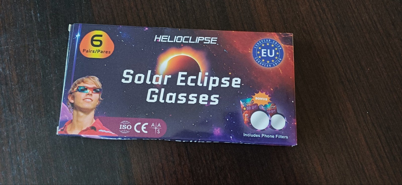 2x eclipse brillen helioclipse, Ultraviolet, Ophalen, Nieuw