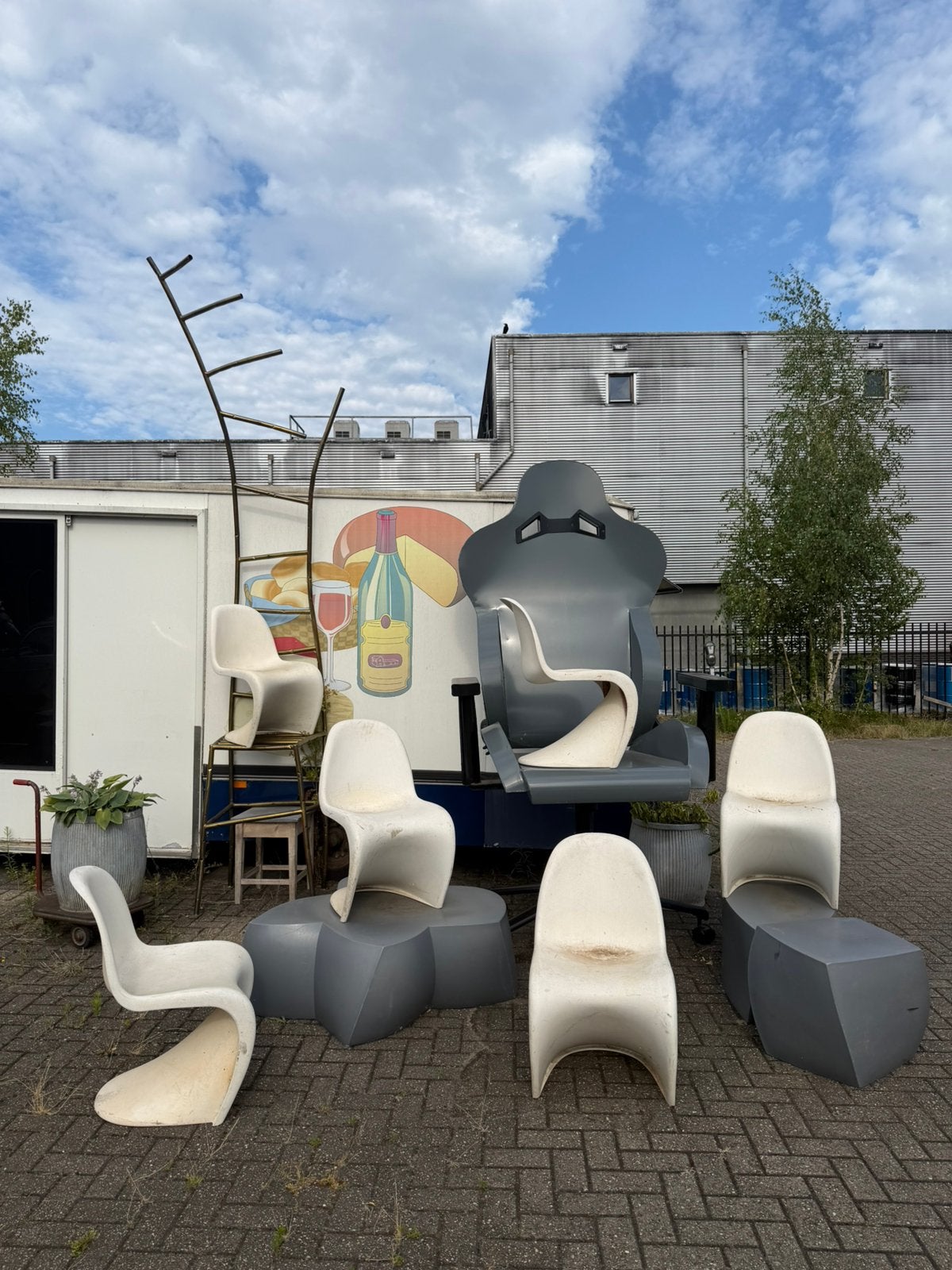 6 st vitra panton stoelen gebruikt, Jeroen@spektakelwonen.nl, Ophalen of Verzenden, Vijf, Zes of meer stoelen, Postbus 494