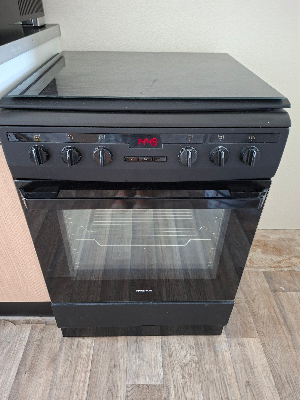 Inventum Vrijstaand Gasfornuis met Oven - Zwart, Witgoed en Apparatuur, Ophalen, Gebruikt, 4 kookzones, Gas